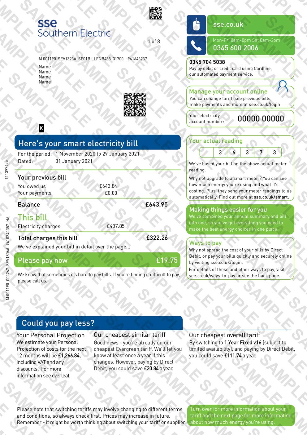 Utility Bills Prices & Samples